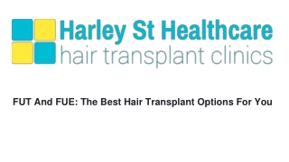 FUT And FUE: The Best Hair Transplant Options For You