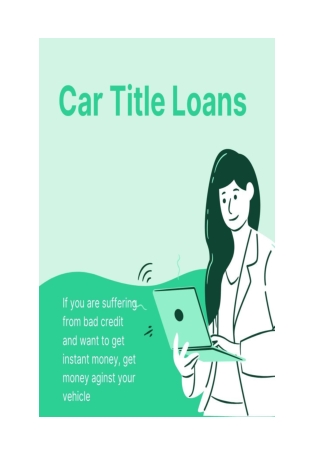 Get Instant Money upto $60,000 With Car Title Loans Ontario!