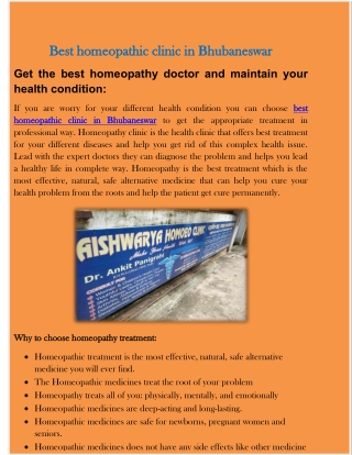 Top homeopathic doctor in Bhubaneswar 