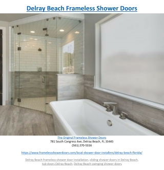 Delray Beach Frameless Shower Doors