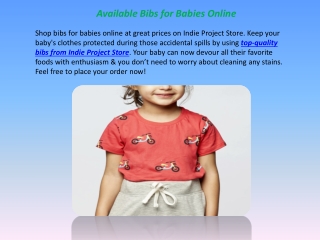 Available Bibs for Babies Online