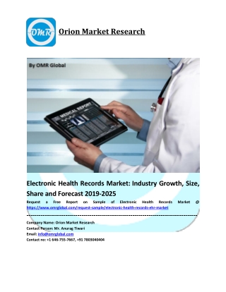 Electronic Health Records (EHR) Market Research and Forecast 2018-2023