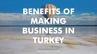 Benefits of Making Business in Turkey | Buy & Sell Business