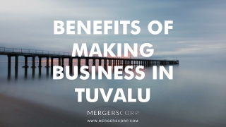 Benefits of Making Business in Tuvalu | Buy & Sell Business