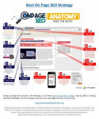 Best On Page SEO Strategy