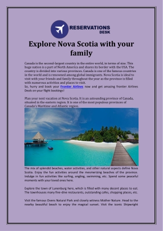 Explore Nova Scotia with your family