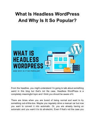 What Is Headless WordPress And Why Is It So Popular?