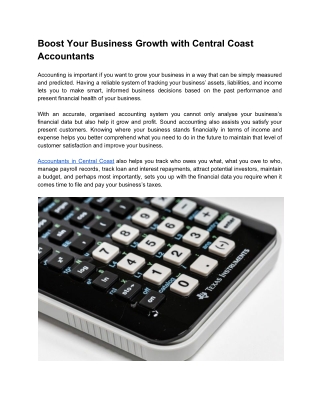 Boost Your Business Growth with Central Coast Accountants