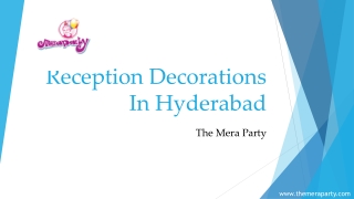 Reception Decorations in Hyderabad