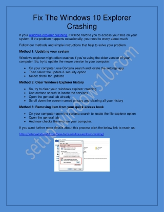 Windows 10 Explorer Crashing