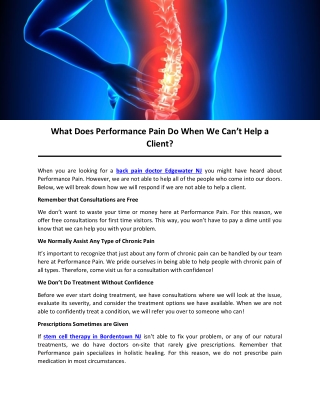 What Does Performance Pain Do When We Can’t Help a Client?