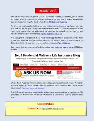 Medical card is important for life prudentialmalaysia
