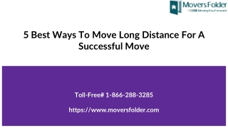 5 Best Ways to Move Long Distance for a Successful Move