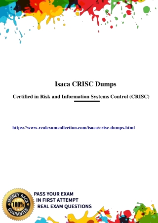 Easily Pass Isaca CRISC Exams with Our Dumps & PDF - RealExamCollection