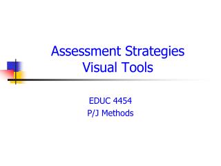 Assessment Strategies Visual Tools