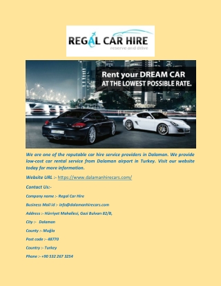 Dalamanhirecars.com_dalaman airport car hire