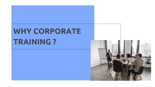 Why Corporate Training