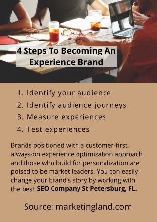 4 Steps To Becoming An Experience Brand