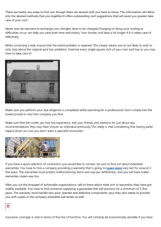 Don't Employ A Pricey Licensed contractor! Utilize These Strategies For Dealing With Your Roof top As an alternative!