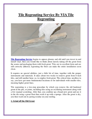 Tile Repair