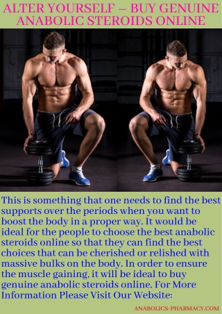 Alter Yourself – Buy Genuine Anabolic Steroids Online