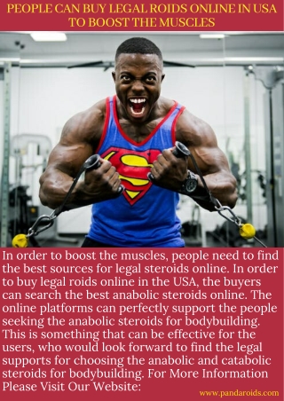 People Can Buy Legal Roids Online In USA To Boost The Muscles