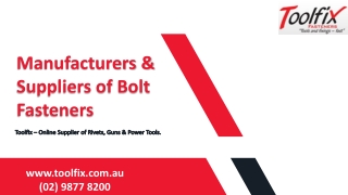 Manufacturers & Suppliers of Bolt Fasteners