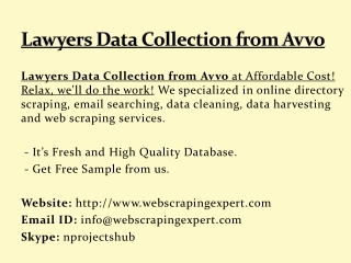 Lawyers Data Collection from Avvo