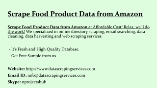 Scrape Food Product Data from Amazon