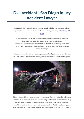 California DUI Accident Lawyer