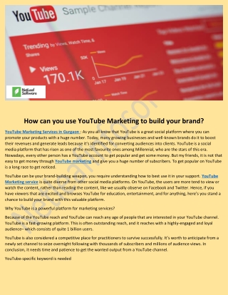 How can you use YouTube Marketing to build your brand