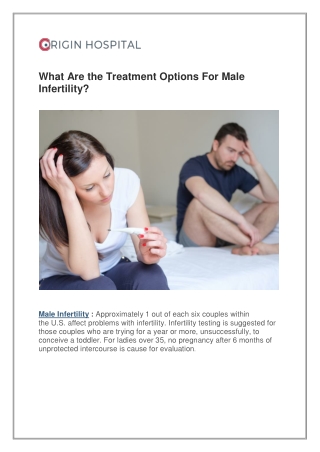 What Are the Treatment Options For Male Infertility?