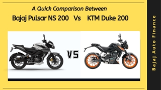 A Quick Comparison Between Bajaj Pulsar NS 200 Vs KTM Duke 200