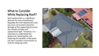 What to Consider While Replacing Roof?