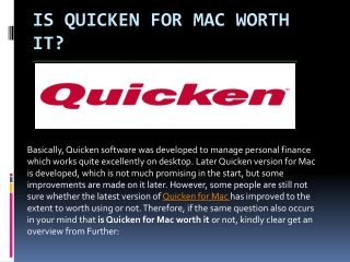 Is Quicken for Mac worth it?