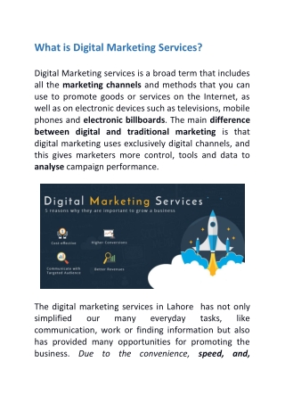 What is Digital Marketing Services