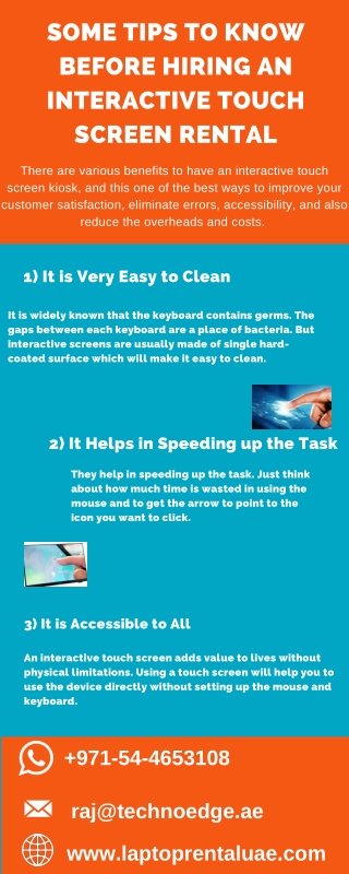 Some Tips to Know Before Hiring an Interactive Touch Screen Rental