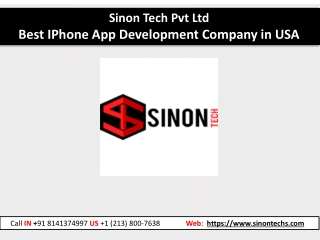 Sinon Tech Pvt Ltd - iOS Application Development Company USA