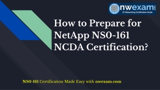 Prepare for NetApp NS0-161 NCDA Certification with Best Study Guide