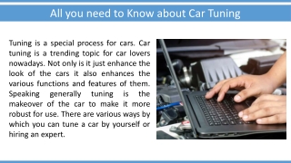All you need to Know about Car Tuning