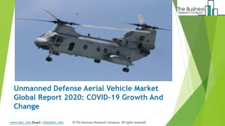 Unmanned Defense Aerial Vehicle Market, Industry Trends, Revenue Growth, Key Players Till 2030