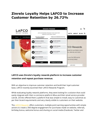Zinrelo Loyalty Helps LAFCO to Increase Customer Retention by 26.72%