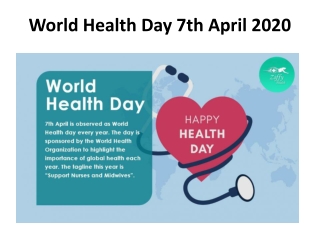 World Health Day 7th April 2020