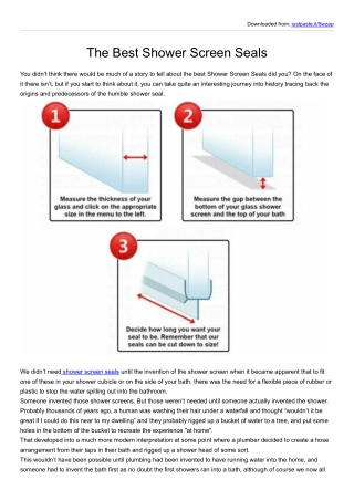 The Best Shower Screen Seals