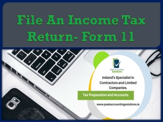 File An Income Tax Return- Form 11
