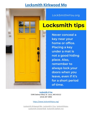 Locksmith Kirkwood Mo