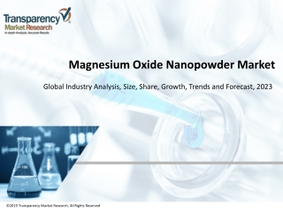 Magnesium Oxide Nanopowder Market to Witness an Outstanding Growth by 2023
