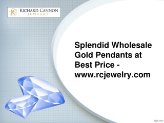 Splendid Wholesale Gold Pendants at Best Price - www.rcjewelry.com