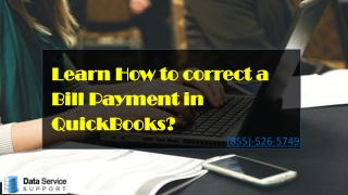 Understand How to correct a Bill Payment in QuickBooks