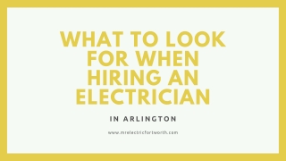 Best Electrician in Arlington!